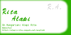 rita alapi business card